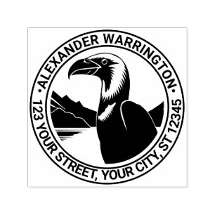 Majestic Condor Head #5 Name Return Address Self-inking Stamp