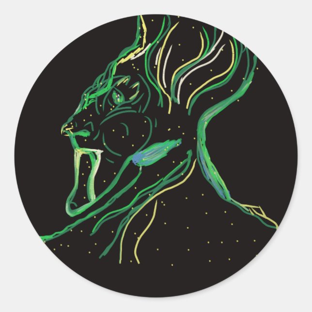 Majestic Constellation Round Stickers (Front)