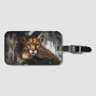 Majestic Cougar in Forest Luggage Tag