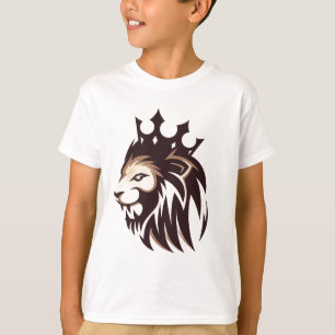 Majestic Crowned Lion Graphic Boys T-Shirt
