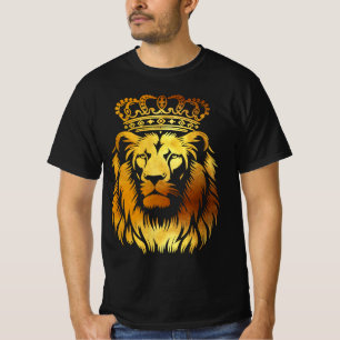Majestic Crowned Lion - Regal Art T-Shirt