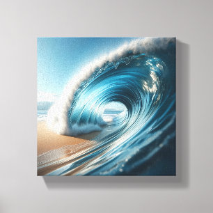 Majestic Crystal Clear Barrel Wave - Perfect  Canvas Print