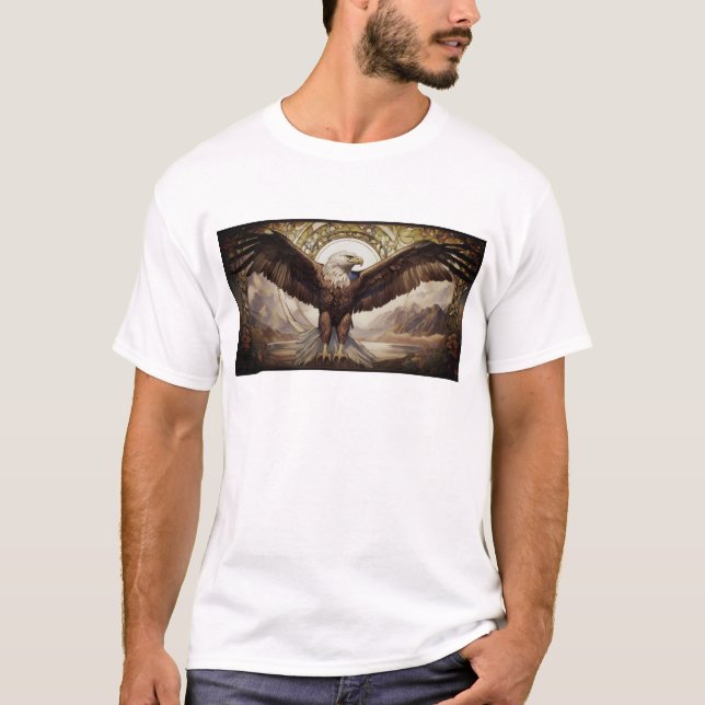 Majestic crystal eagle t shirt  (Front)