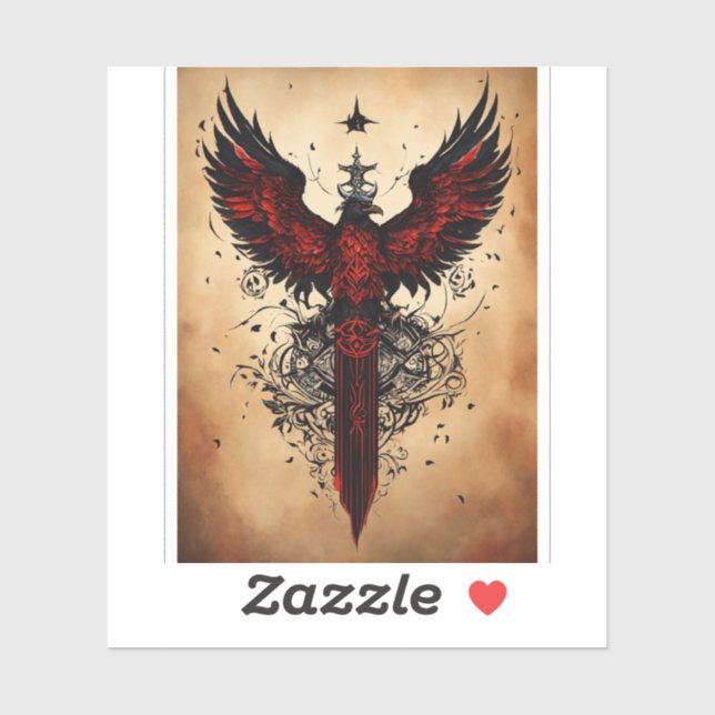 Majestic Crystal Eagle T-Shirt Design (Sheet)