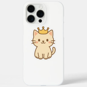 Majestic Cuddly Cat with a Crown iPhone 16 Pro Max Case