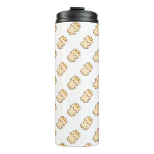 Majestic Cuddly Cat with a Crown Thermal Tumbler