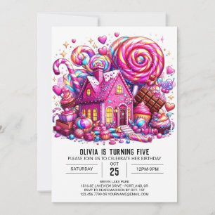Majestic Custom Candyland Digital Birthday Invitation