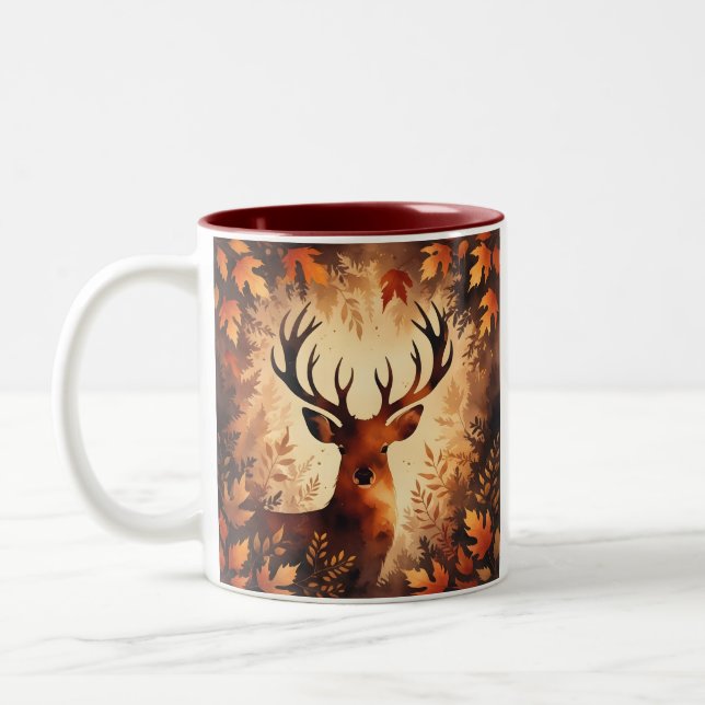 Majestic Deer Autumn Forest Mug (Left)