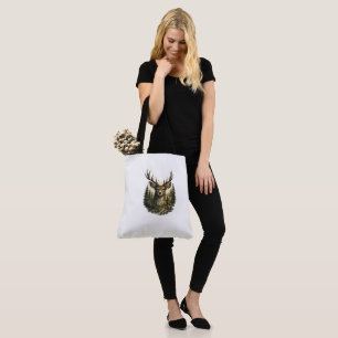 Majestic Deer Forest Adventure Nature Tote Bag