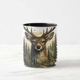 Majestic Deer Forest Adventure Nature/ Watch Mug