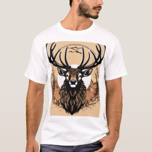 Majestic deer head wilderness art. T-Shirt