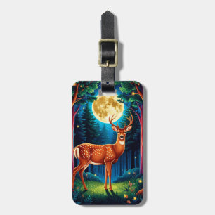 Majestic Deer in a Lush Forest Luggage Tag