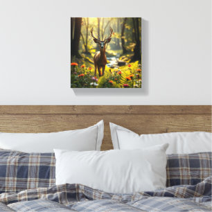 Majestic Deer in Nature Canvas Print