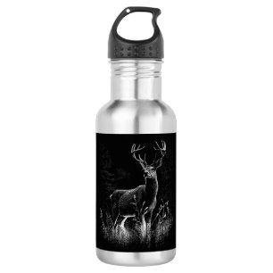 Majestic Deer in the Wilderness – Black&White Art 532 Ml Water Bottle
