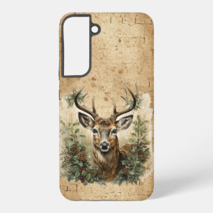 Majestic Deer with Horns Antlers Floral Samsung Galaxy Case