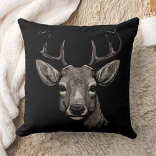 Majestic Deer with Large Antlers Cushion