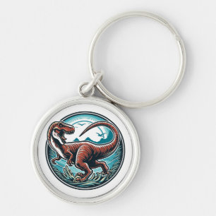 Majestic Dinosaur Artwork Key Ring
