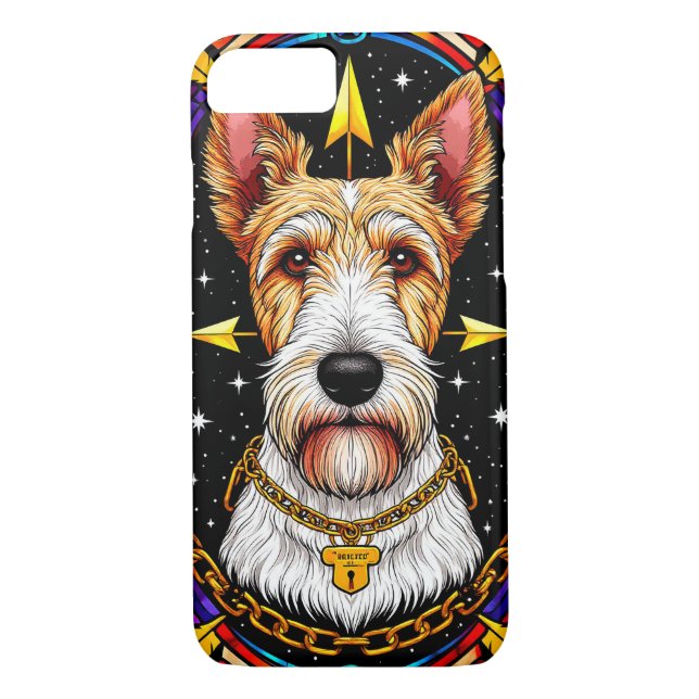 Majestic Dog Portrait in Stained Glass Style Case-Mate iPhone Case (Back)