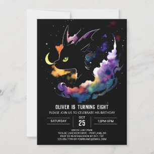 Majestic Dragon Whimsy Birthday Invitation