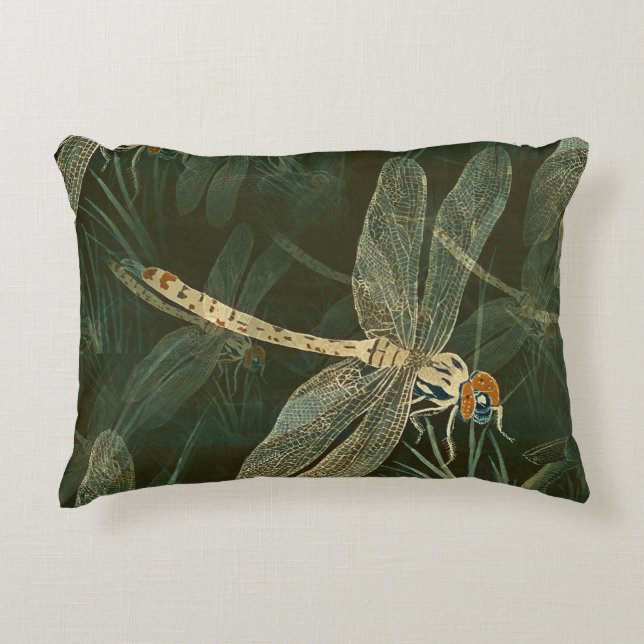 Majestic Dragonfly Pattern  Decorative Cushion (Front)