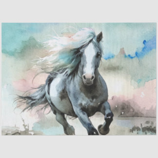 Majestic Draught Horse Watercolour Tissue Paper