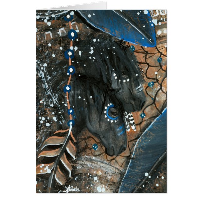 Majestic DreamCatcher Horses by BiHrLe Card (Front)