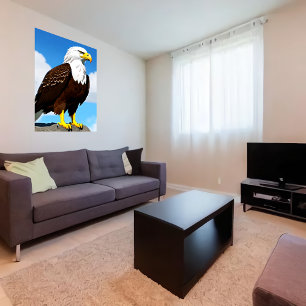 Majestic eagle AI Art Poster