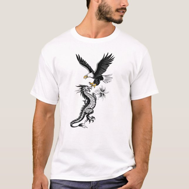 Majestic Eagle and Fierce Dragon T-Shirt (Front)