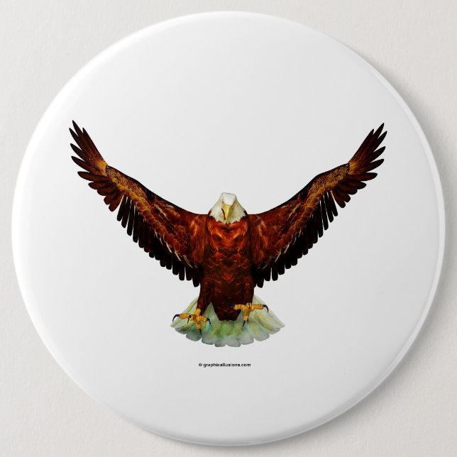 Majestic Eagle Button Pins (Front)