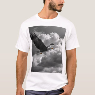 Majestic Eagle Charcoal Drawing – Power and Precis T-Shirt