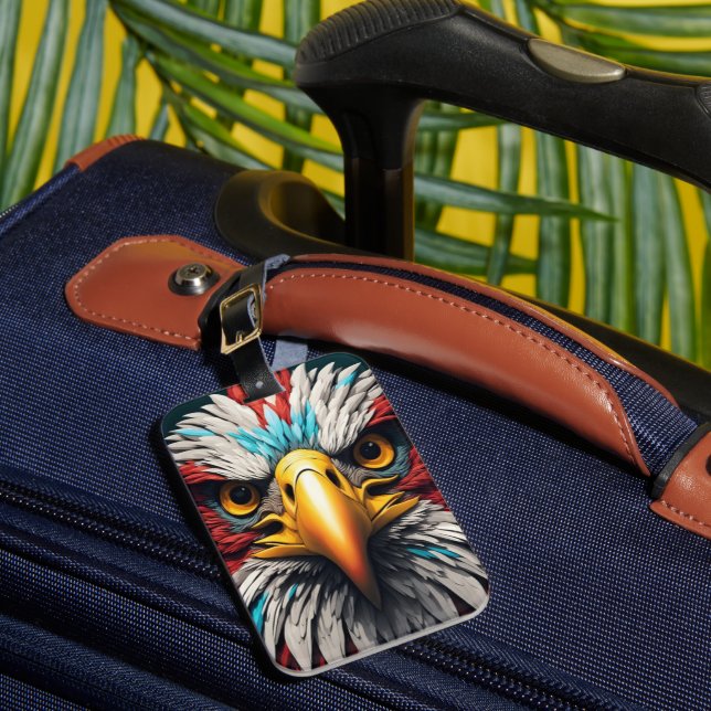 Majestic Eagle Close-Up Luggage Tag (Front Insitu 1)