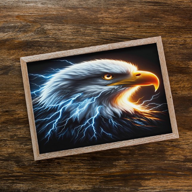 Majestic Eagle Embracing Lightning Poster (Creator Uploaded)