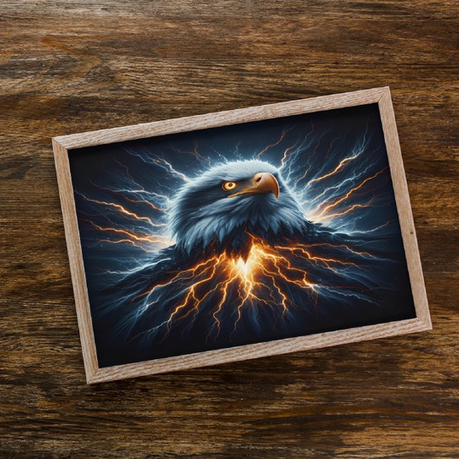 Majestic Eagle Embracing Lightning Poster (Creator Uploaded)