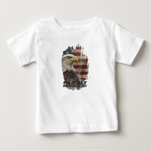 Majestic Eagle & Flag – Spirit of Freedom Baby T-Shirt