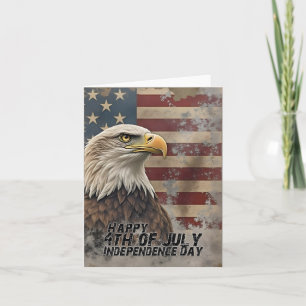 Majestic Eagle & Flag – Spirit of Freedom Card