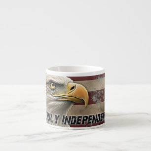 Majestic Eagle & Flag – Spirit of Freedom Espresso Cup
