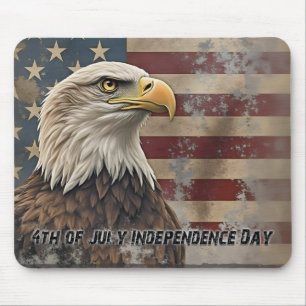 Majestic Eagle & Flag – Spirit of Freedom Mouse Mat
