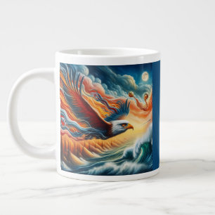 Majestic Eagle Fly Like An Eagle Fantasy Art Large Coffee Mug