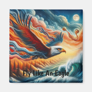Majestic Eagle Fly Like An Eagle Fantasy Art Magnet