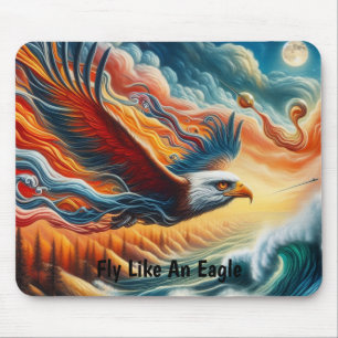 Majestic Eagle Fly Like An Eagle Fantasy Art Mouse Mat