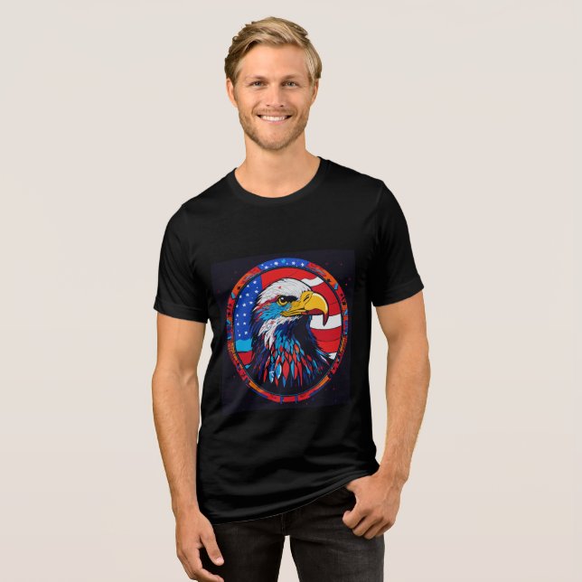 Majestic Eagle Head Design Tri-Blend Shirt (Front Full)