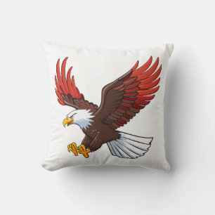 Majestic eagle in flight cushion