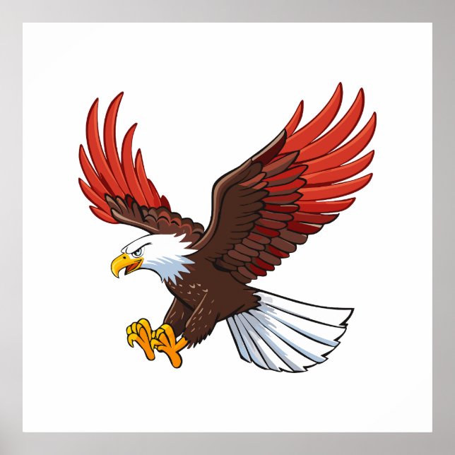 Majestic eagle in flight poster (Front)