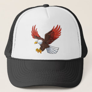 Majestic eagle in flight trucker hat