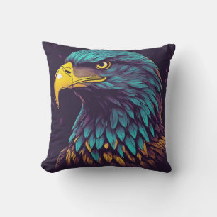 Majestic Eagle in vibrant Colours Cushion