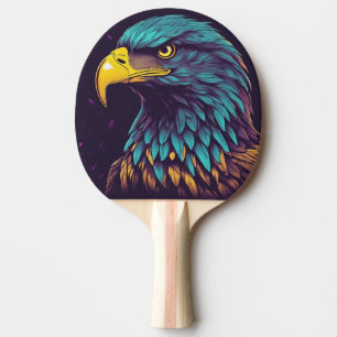 Majestic Eagle in vibrant Colours Ping Pong Paddle