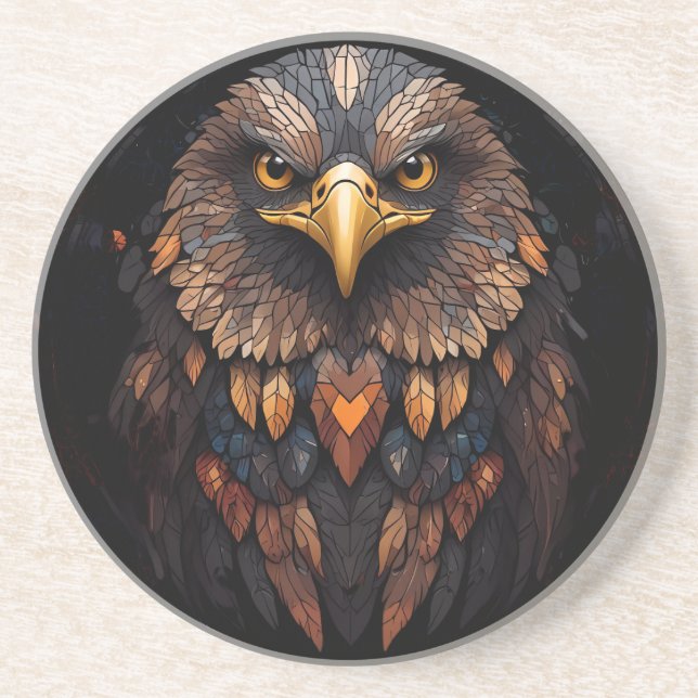 Majestic eagle Key Ring Coaster (Front)