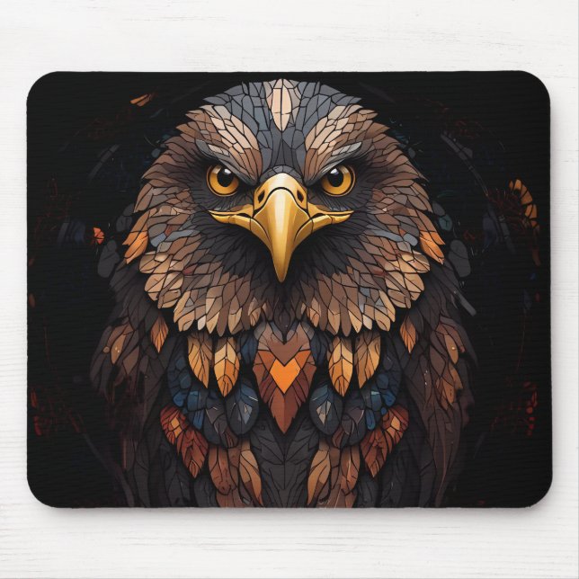 Majestic eagle Key Ring Mouse Mat (Front)