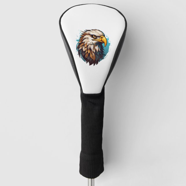 Majestic Eagle Logo Art  Golf Head Cover (Front)