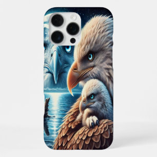 Majestic Eagle Over Luminous Ocean Moon iPhone 16 Pro Max Case